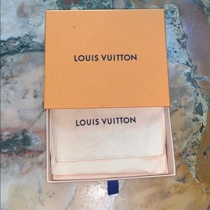 Louis Vuitton Orange & Blue Box w Cloth Pouch